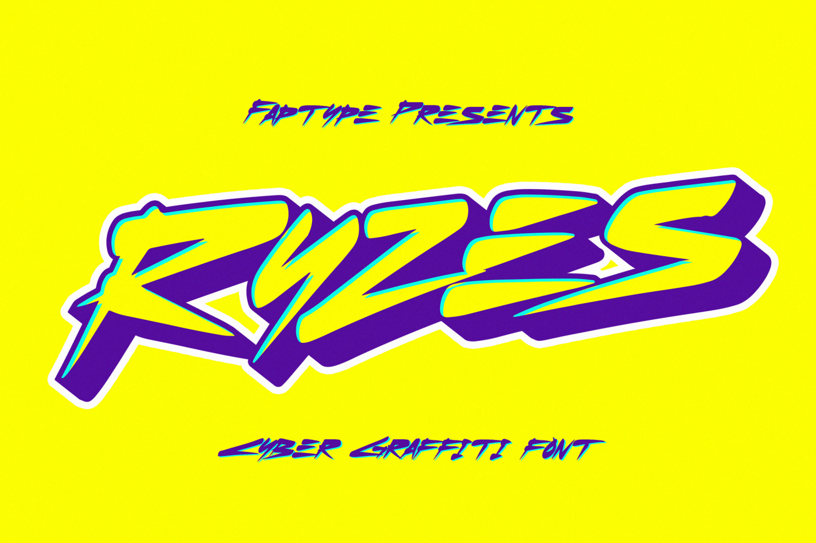 Ryzes | Cyber Graffiti Font Vol. 4 Ryzes | Cyber Graffiti Font Vol. 4