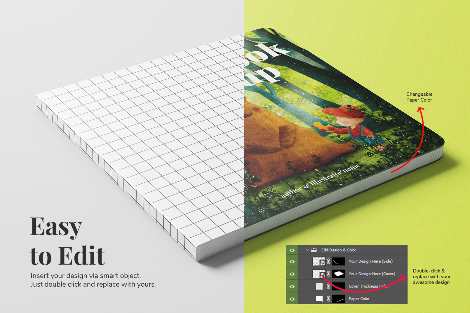 Square Children Book Mockup Pack - 10 Editable PSD Square Children Book Mockup Pack - 10 Editable PSD
