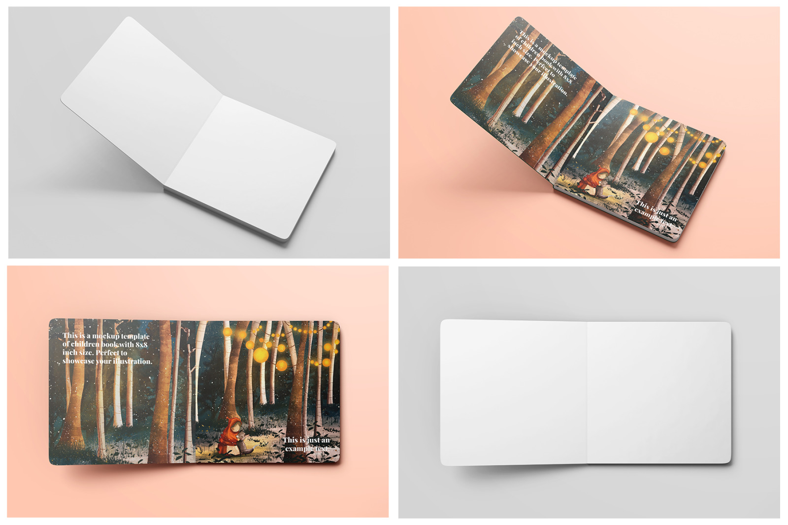 Square Children Book Mockup Pack - 10 Editable PSD Square Children Book Mockup Pack - 10 Editable PSD