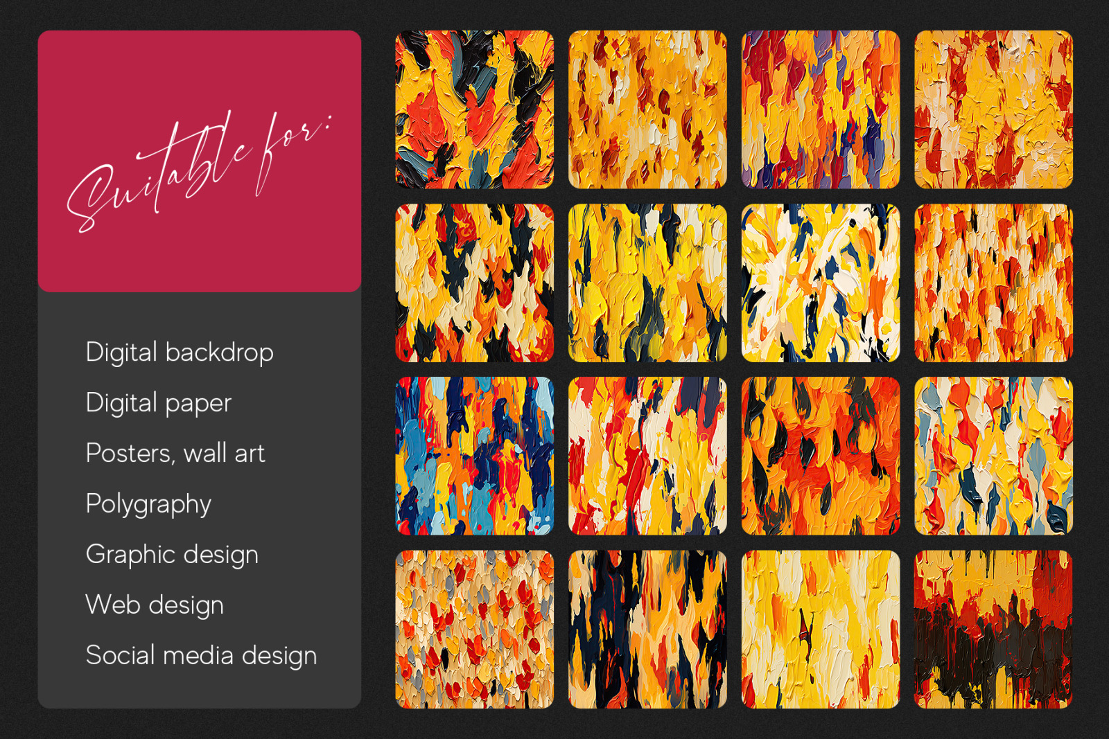 Oil Painting Warm Strokes Texture Pack