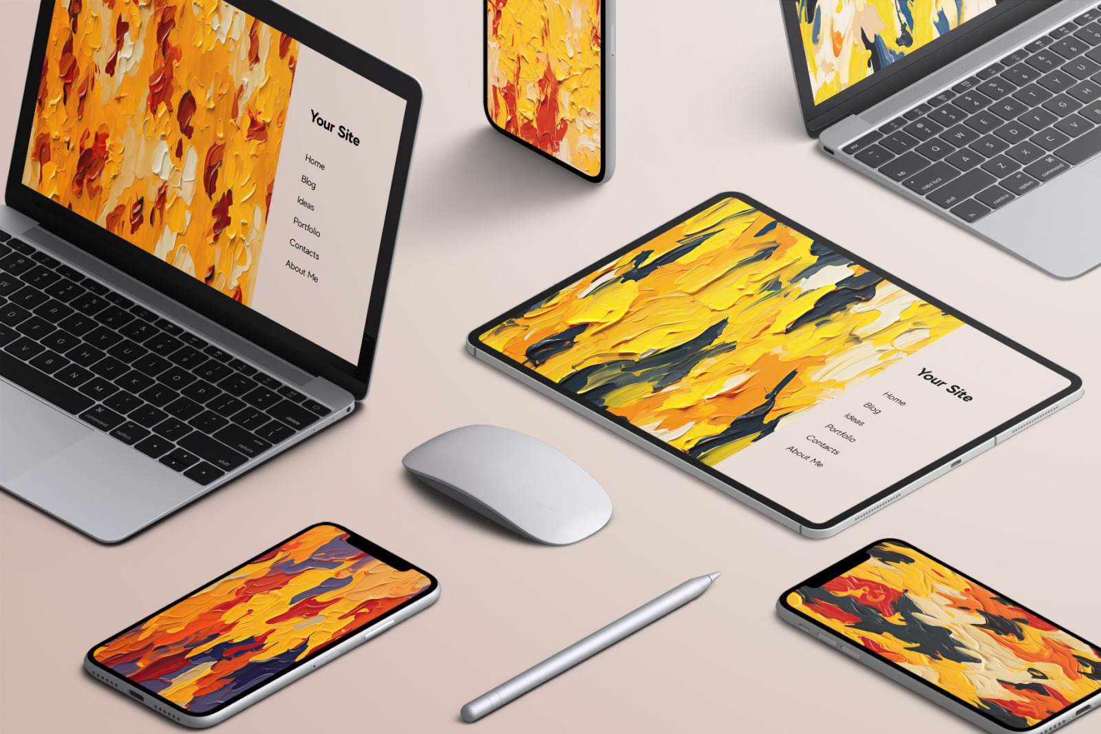 Oil Painting Warm Strokes Texture Pack