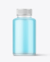 Frosted Glass Jar with Plastic Cap Mockup