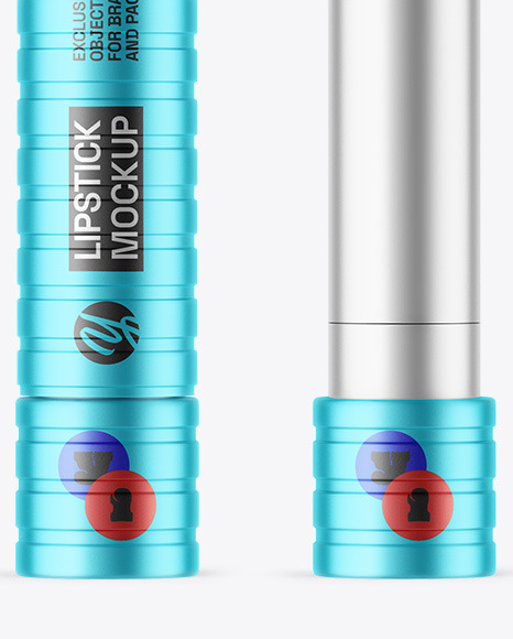Matte Metallic Lipstick Mockup