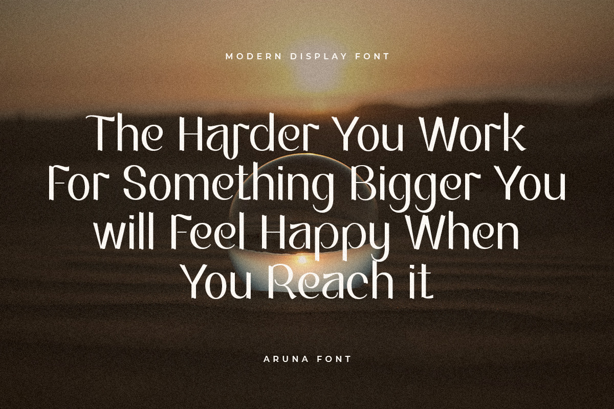 Aruna - Modern Display Font Aruna - Modern Display Font