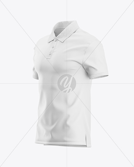 Men's Polo T-Shirt Mockup - Half Side View