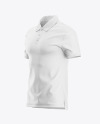 Men's Polo T-Shirt Mockup - Half Side View