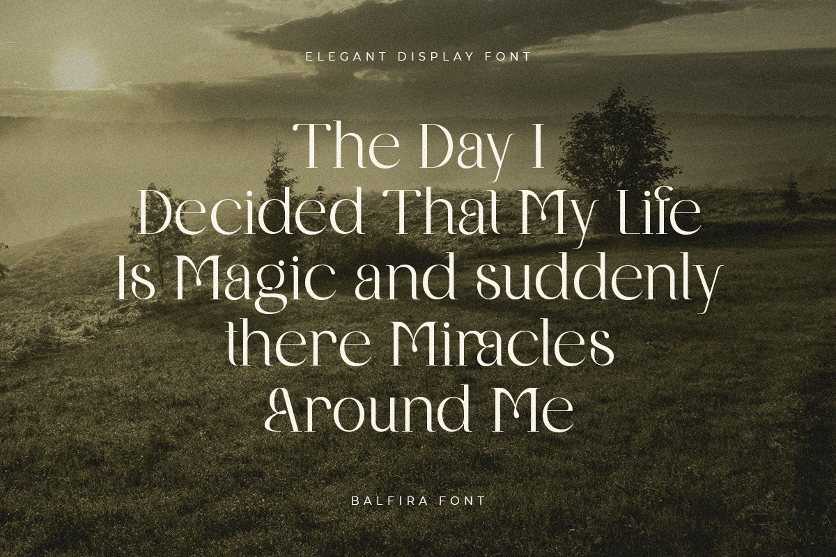 Balfira - Elegant Display Font Balfira - Elegant Display Font