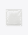 Glossy Square Sachet Mockup