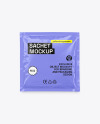 Glossy Square Sachet Mockup