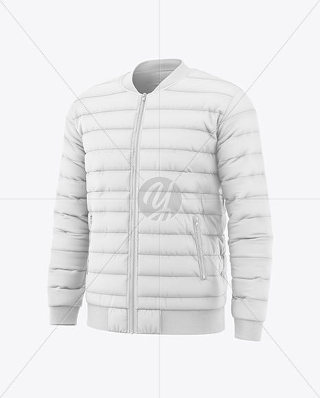 Men's Down Jacket Mockup - Half Side View