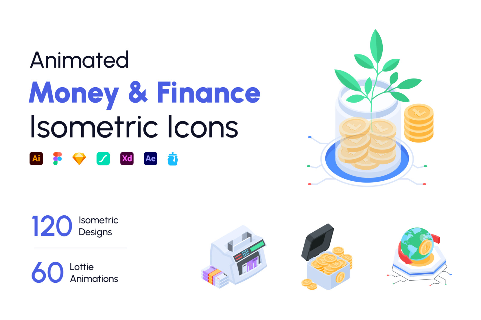 Animated Finance and Money Icons