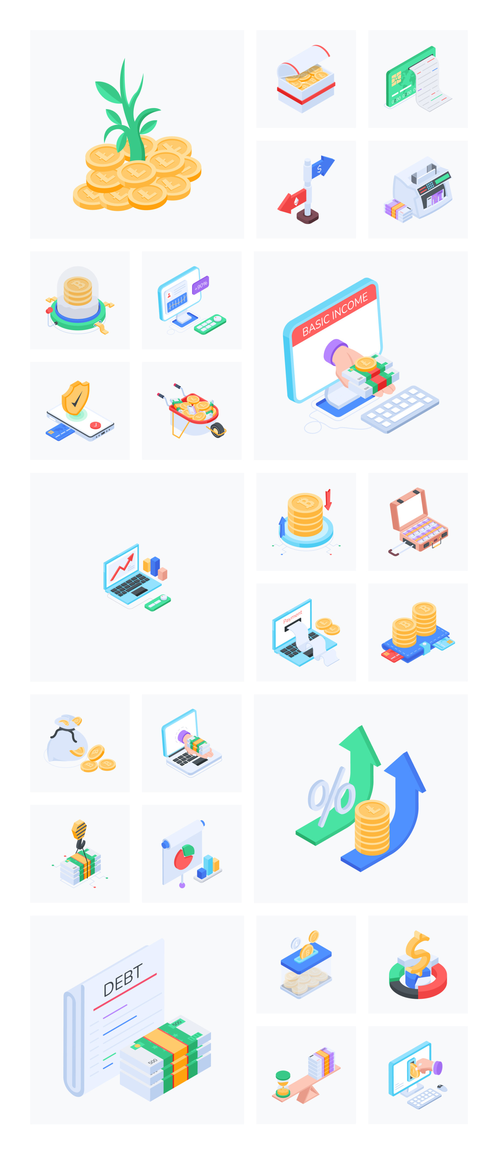 Animated Finance and Money Icons