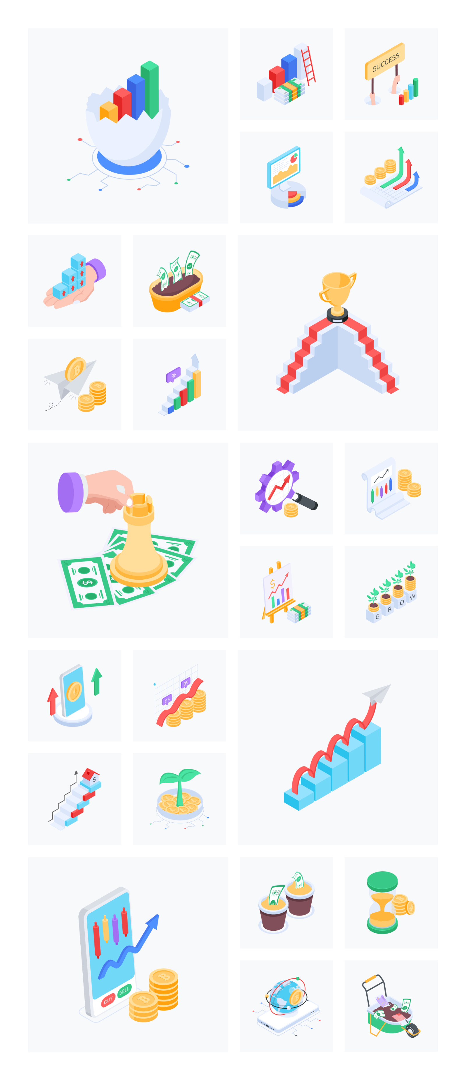 Animated Growth Icon Set