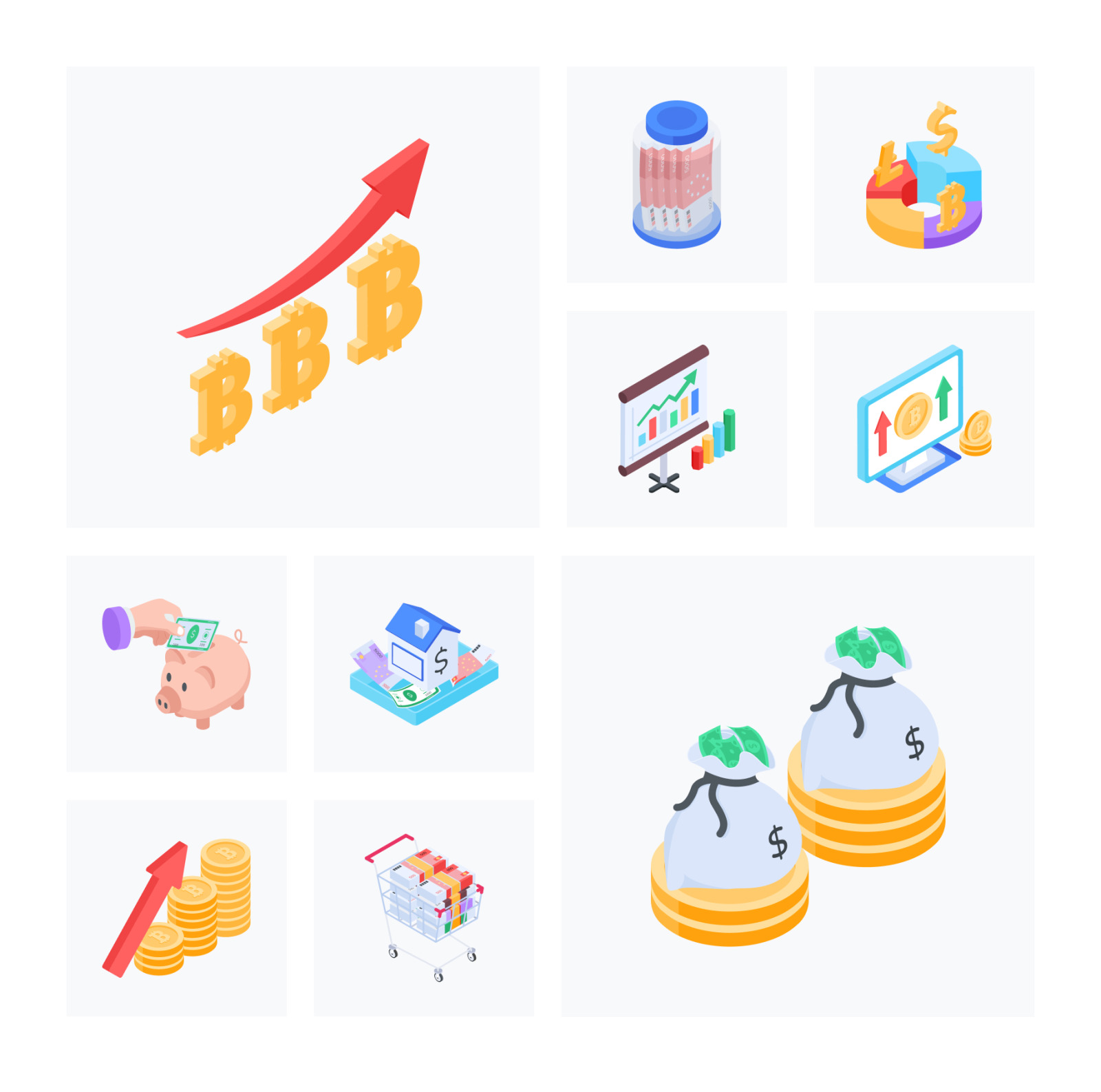 Animated Growth Icon Set Animated Growth Icon Set