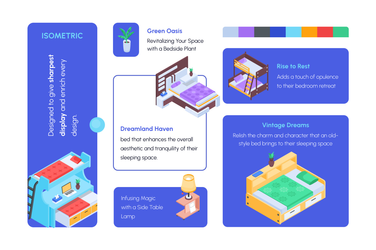 Bedroom Isometric Icons