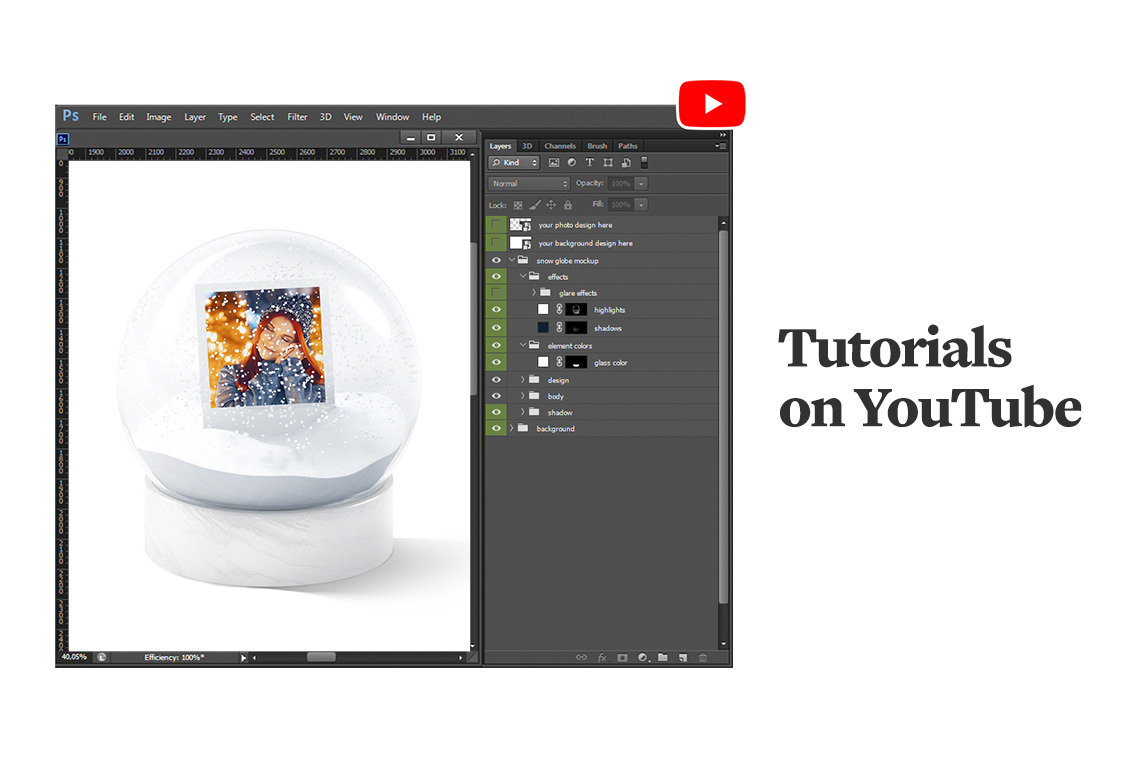 Snow Globe Animated Mockup Snow Globe Animated Mockup