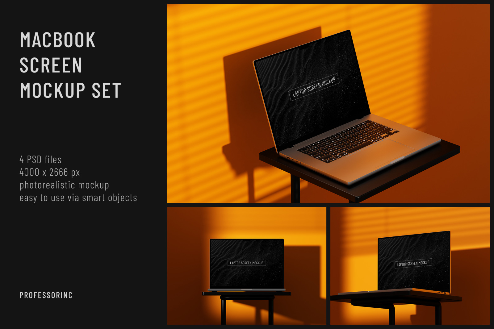MacBook Screen Mockup Set MacBook Screen Mockup Set