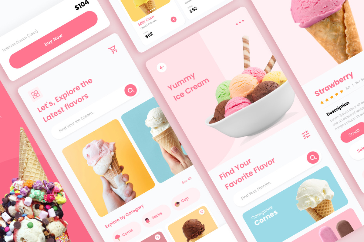 Sunday - Ice Cream Mobile App Sunday - Ice Cream Mobile App