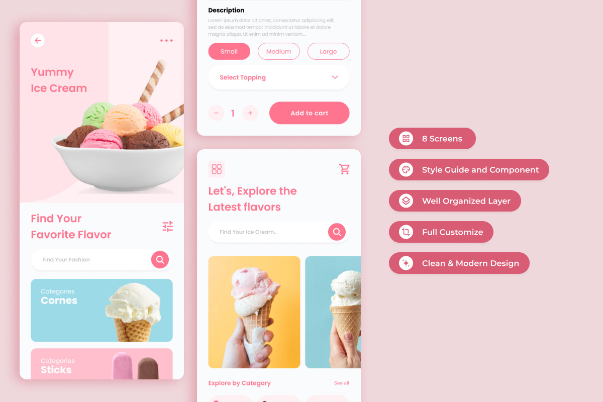 Sunday - Ice Cream Mobile App Sunday - Ice Cream Mobile App