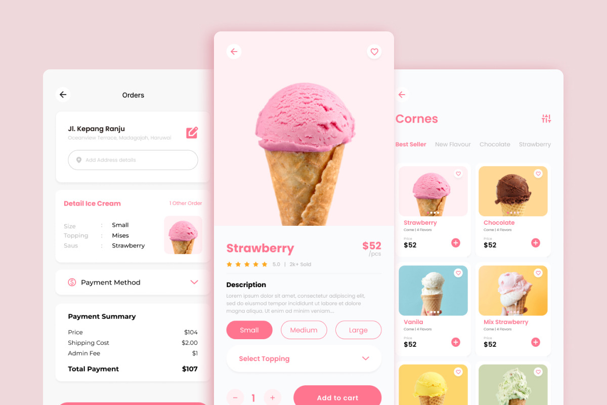 Sunday - Ice Cream Mobile App Sunday - Ice Cream Mobile App