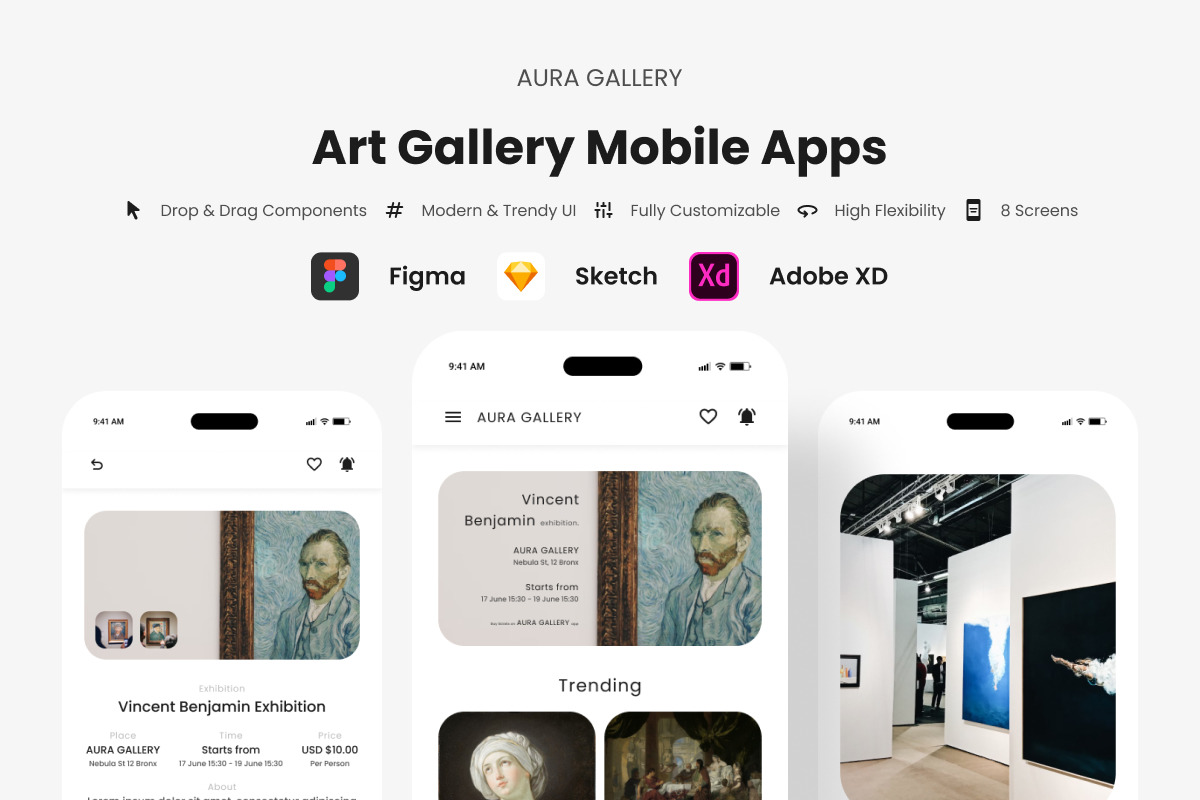 Aura Gallery - Art Gallery Mobile App Aura Gallery - Art Gallery Mobile App