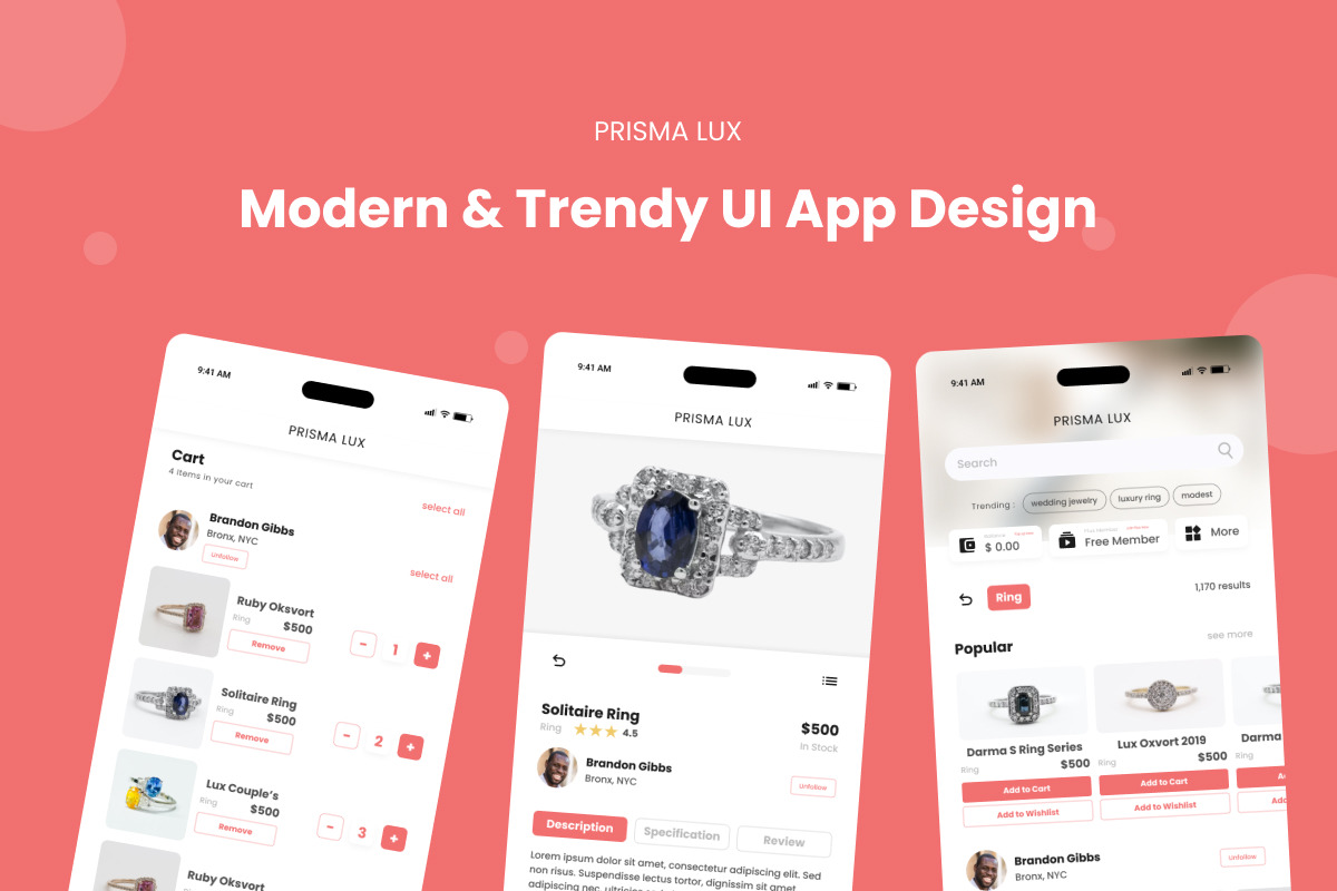 Prisma Lux - Fashion Shop Mobile App Prisma Lux - Fashion Shop Mobile App