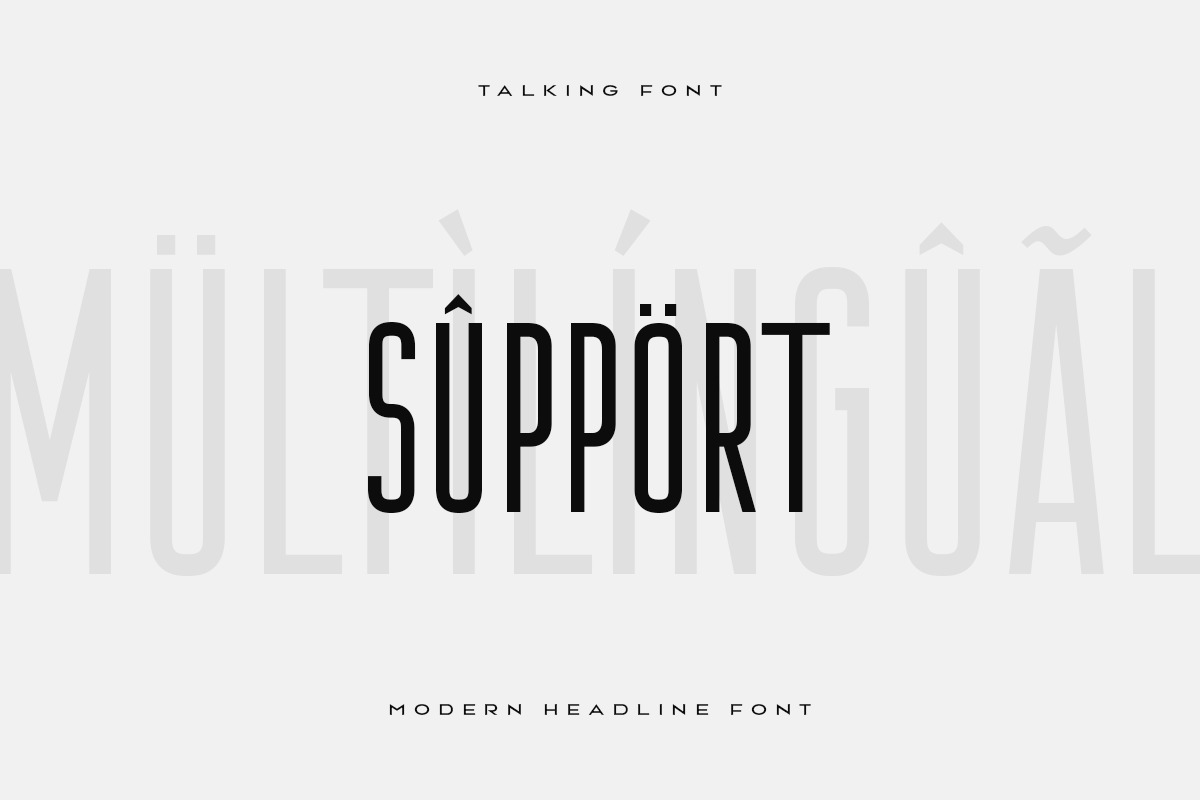 Talking - Modern Headline Condensed Font