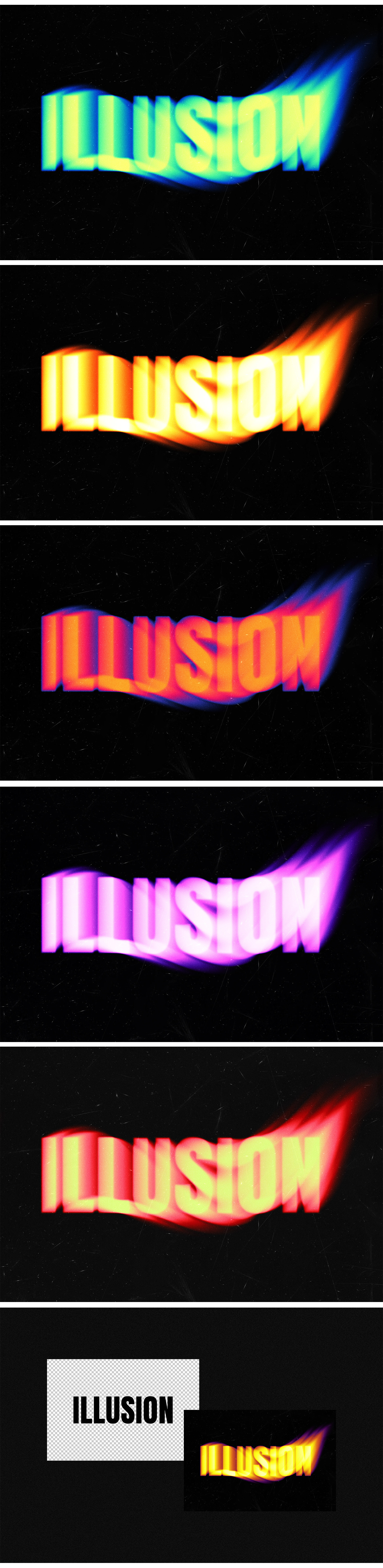 Melting Illusion Text Effect