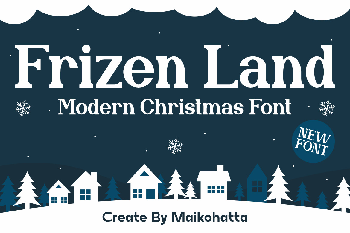 Frizen Land - Modern Christmas Font Frizen Land - Modern Christmas Font