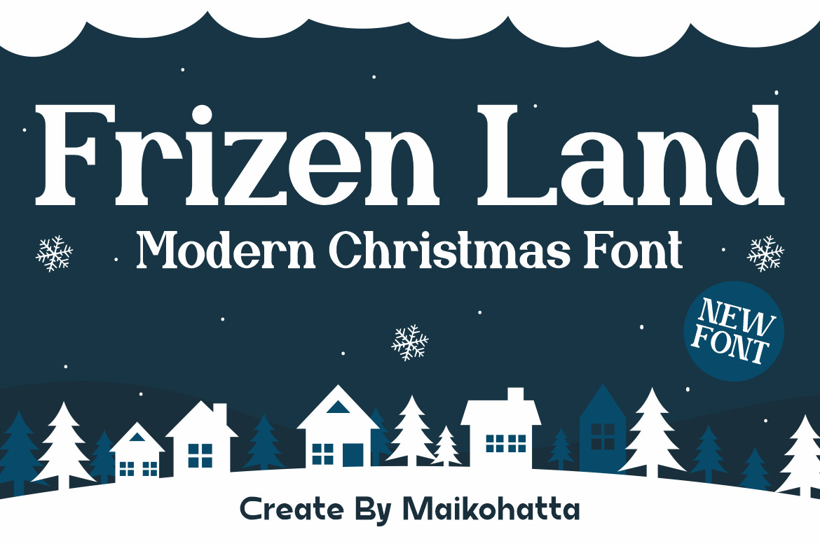 Frizen Land - Modern Christmas Font