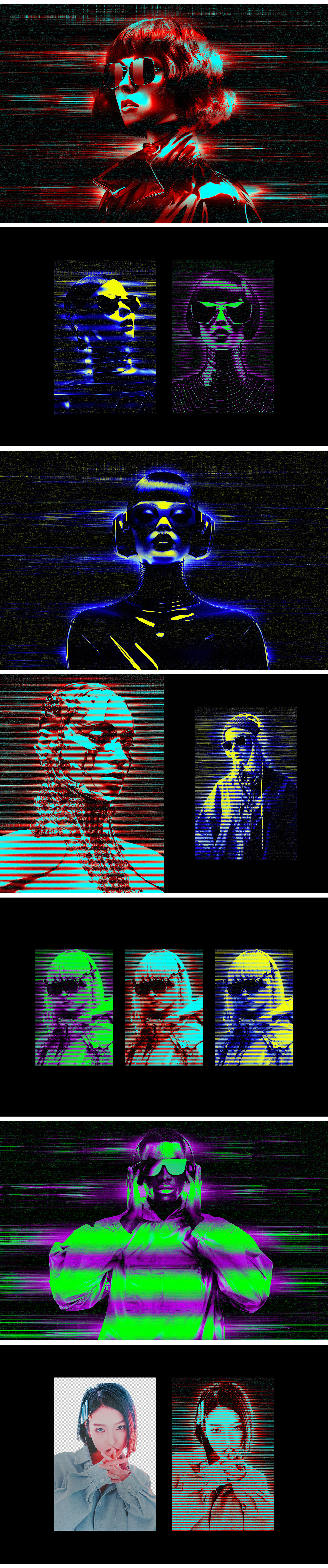 Cyber Hologram Photo Effect Cyber Hologram Photo Effect