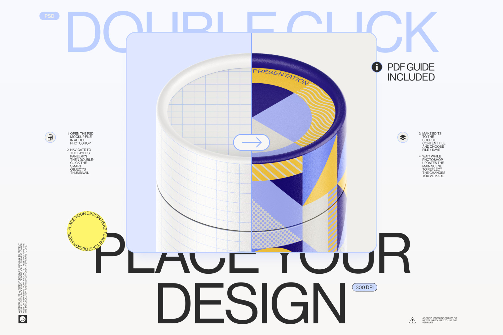 Paper tube package mockup Set 2 Paper tube package mockup Set 2