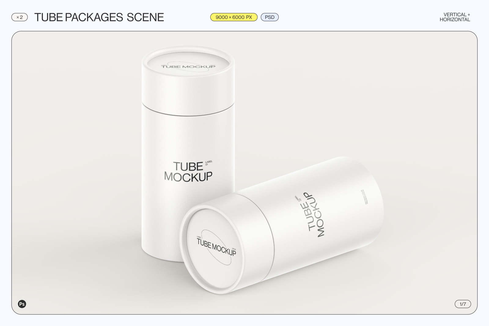 Paper tube package mockup Set 2 Paper tube package mockup Set 2