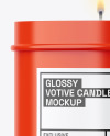 Glossy Votive Candle Mockup