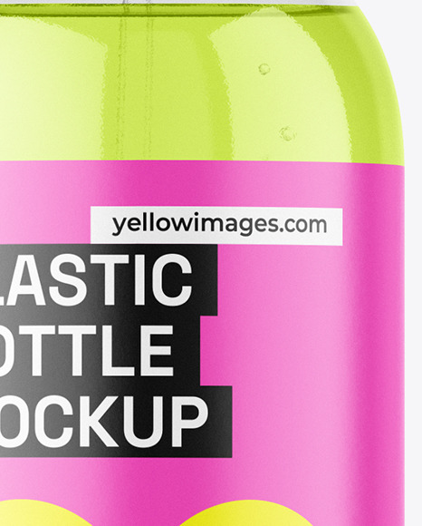 Clear Plastic Cosmetic Bottle Mockup