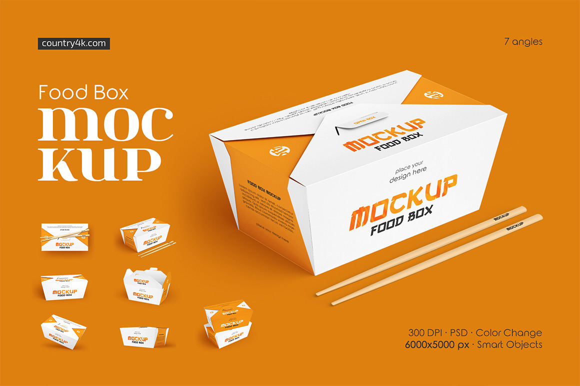 Food Box Mockup Set Food Box Mockup Set