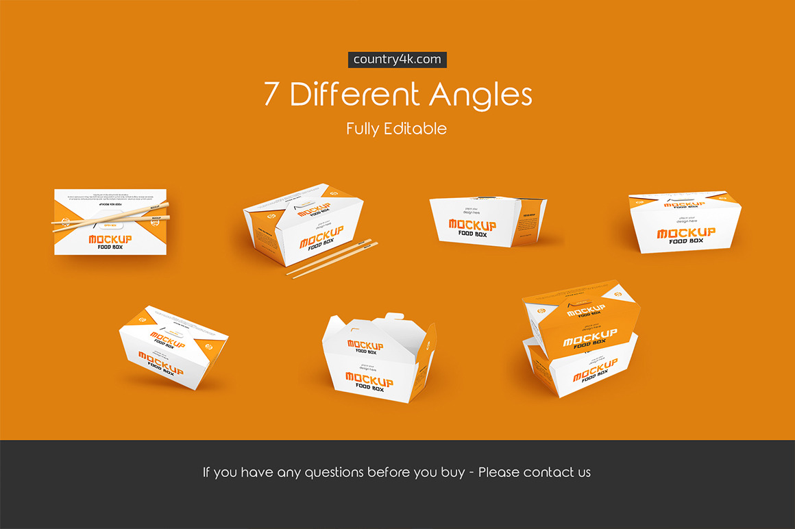 Food Box Mockup Set Food Box Mockup Set