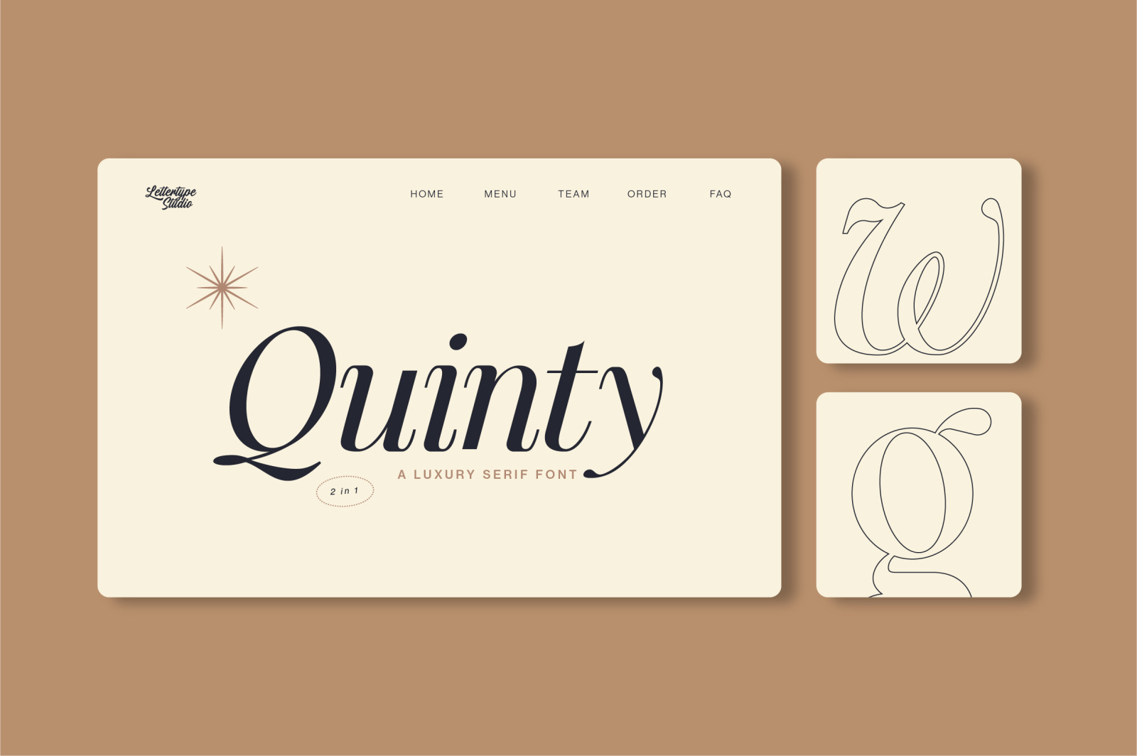 Quinty a Luxury Serif Font Family