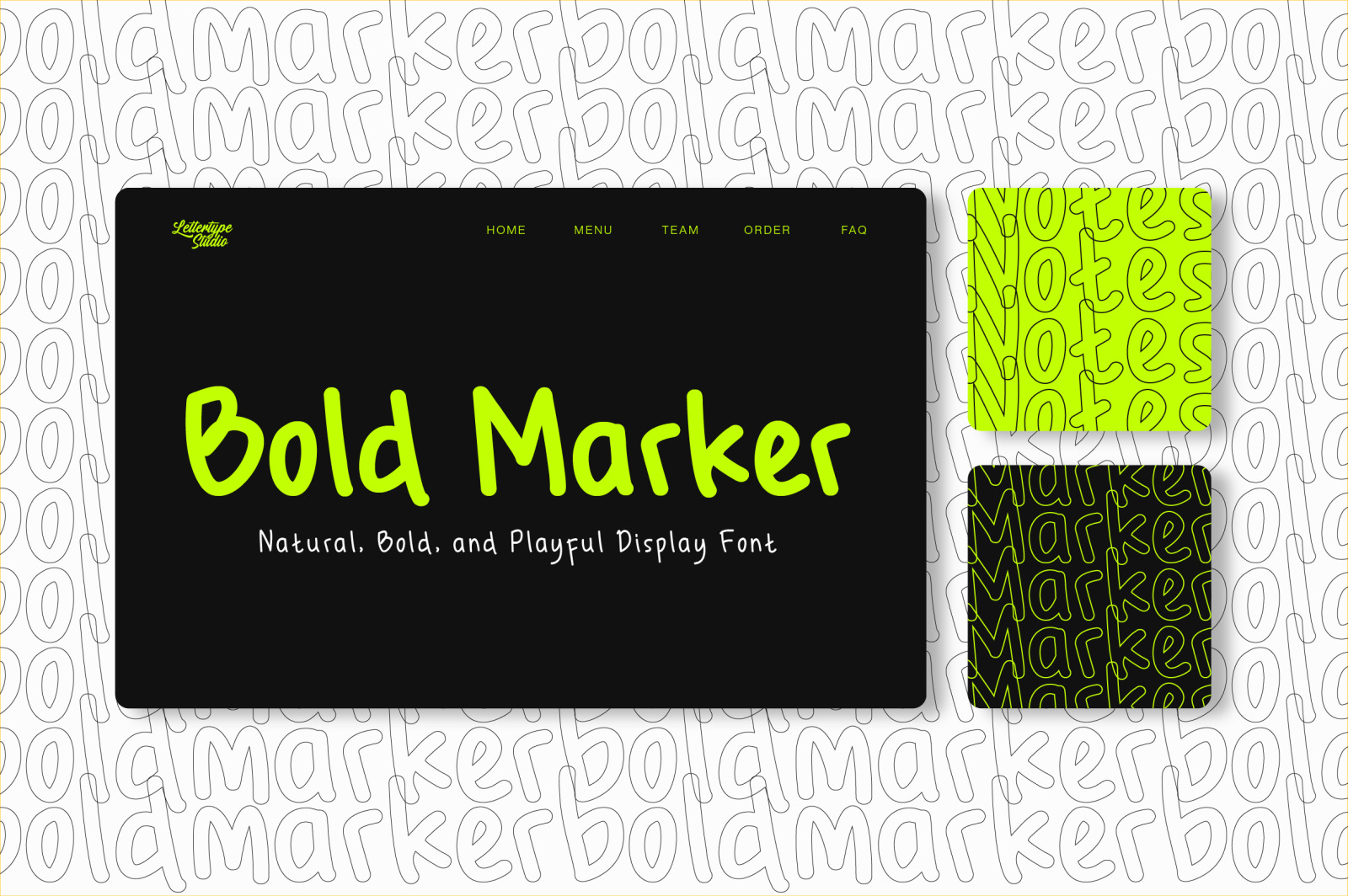 Bold Marker | Natural &amp; Bold Display