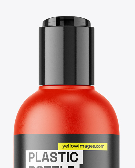 Matte Plastic Cosmetic Bottle Mockup