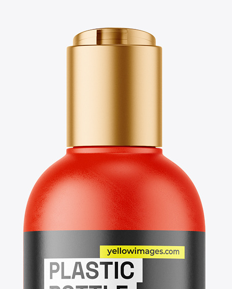 Matte Plastic Cosmetic Bottle Mockup