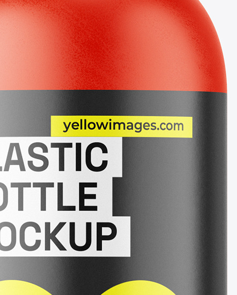 Matte Plastic Cosmetic Bottle Mockup