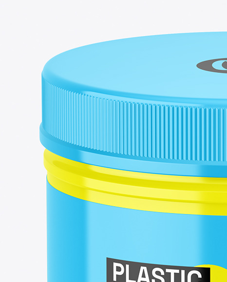 Glossy Plastic Jar Mockup