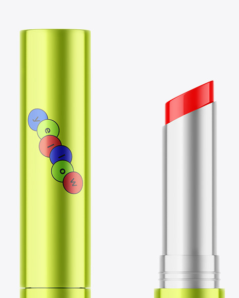 Metallic Lipstick Mockup