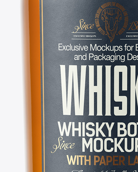 Glasss Whisky Bottle Mockup