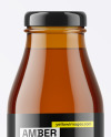 Amber Glass Bottle with Steel Cap Mockup