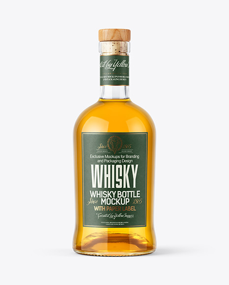 Single Malt Whisky Bottle Mockup