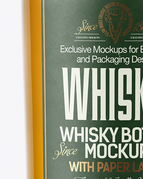 Single Malt Whisky Bottle Mockup