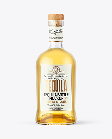 Glass Tequila Bottle Mockup