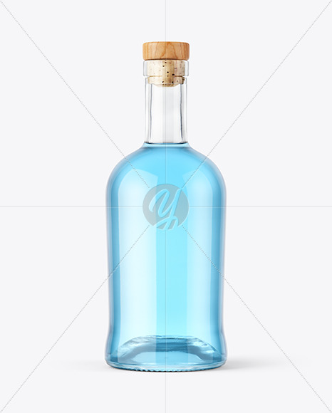 Glass Dry Gin Bottle Mockup